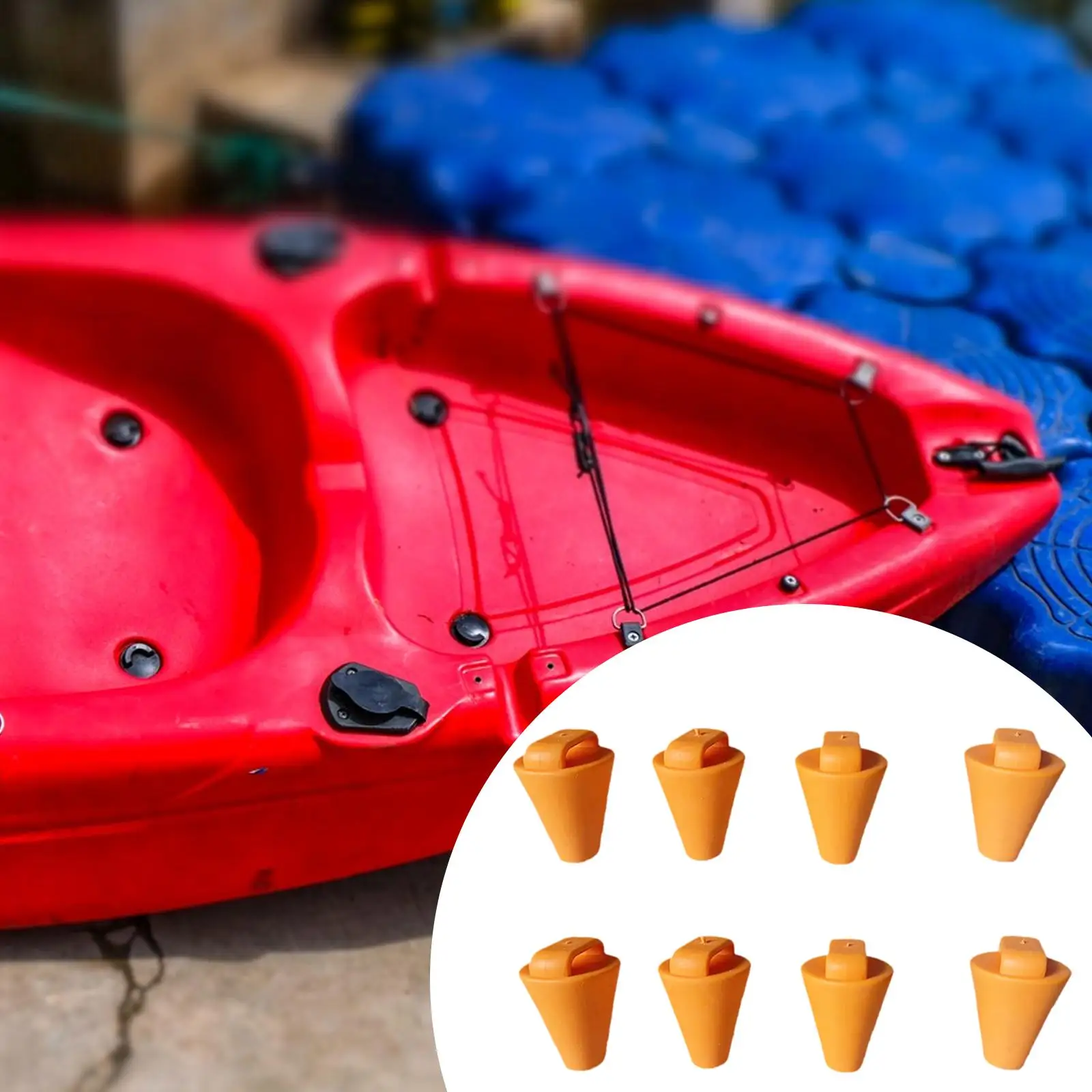 Kayak Scupper Plugs Universal TPE Boat Drain Plug Leakproof Bung Stopper Kit for Canoe Fishing Dinghy Raft view 3