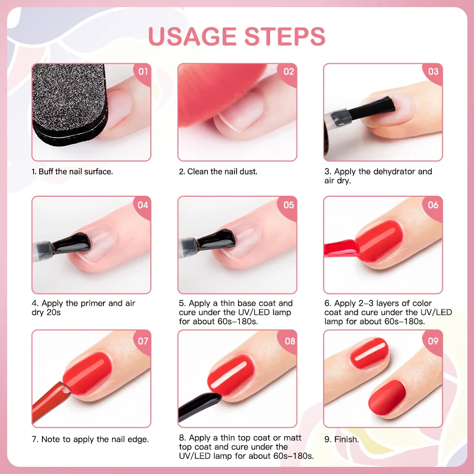ROSALIND Multiple Colors UV Gel Nail Polish Semi-Permanent Soak off Gel Varnish Base Top Coat for Nail Beauty Nail Art