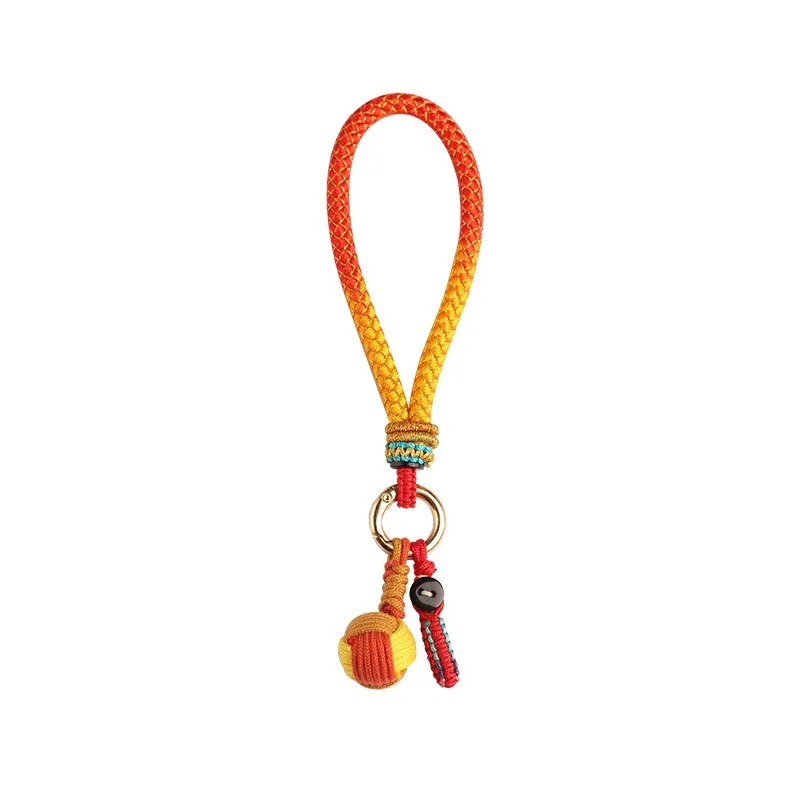 

Car phoenix crown charcoal keychain dragon scale thread hand-woven red pendant multi-purpose car accessories pendant