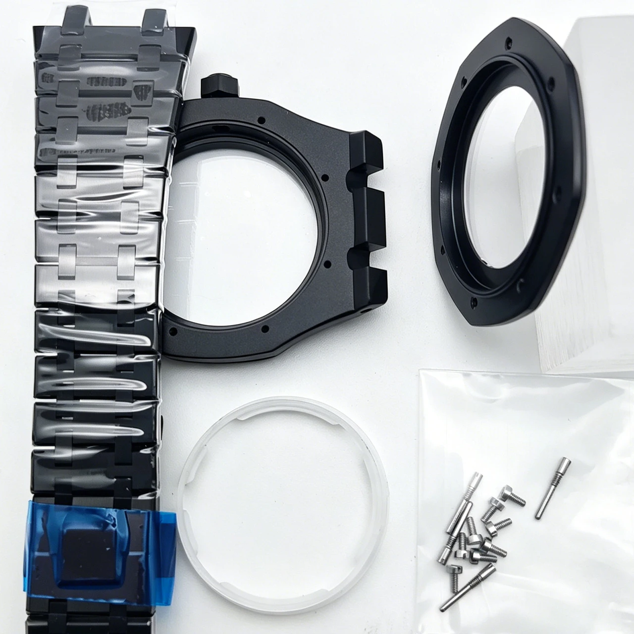 42mm Octagonal NH36 Automatic Watch Case, Sapphire Crystal Exhibition Back Fits 31.8mm Dial, Hot Sale DIY Mod Build