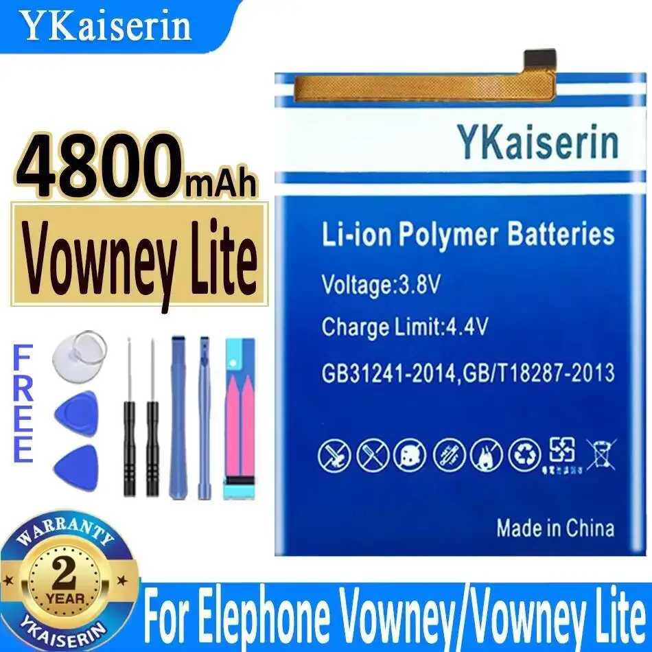 Премиальная замена аккумулятора для мобильного телефона Elephone Vowney Lite 4800 мАч Премиальная замена аккумулятора для мобильного телефона Elephone Vowney Lite 4800 мАч