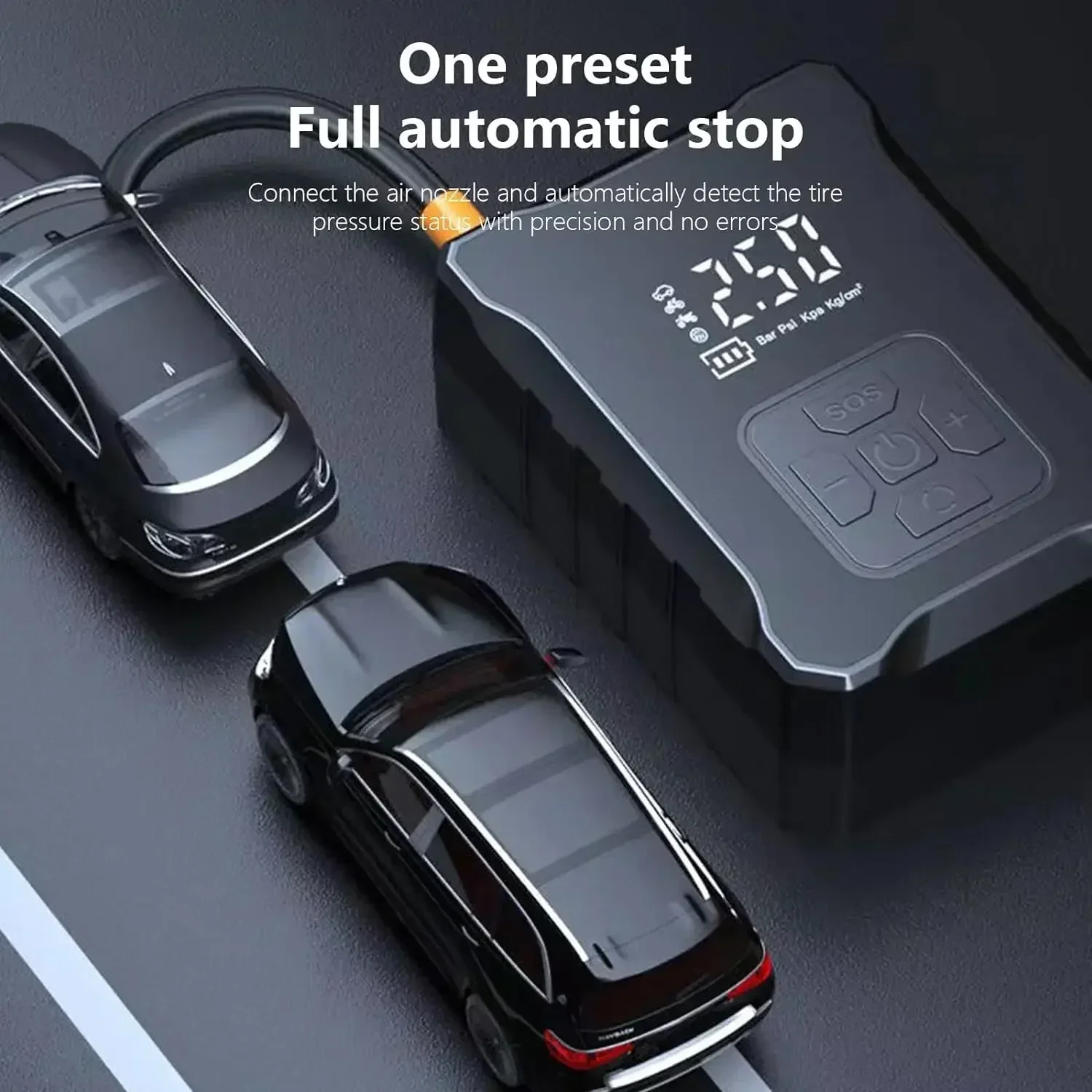 150PSI Electric Air Pump Digital Display Wireless Air Compressor Portable Quick Air Pump Tire Inflator Forr Motorcycle Car Tire