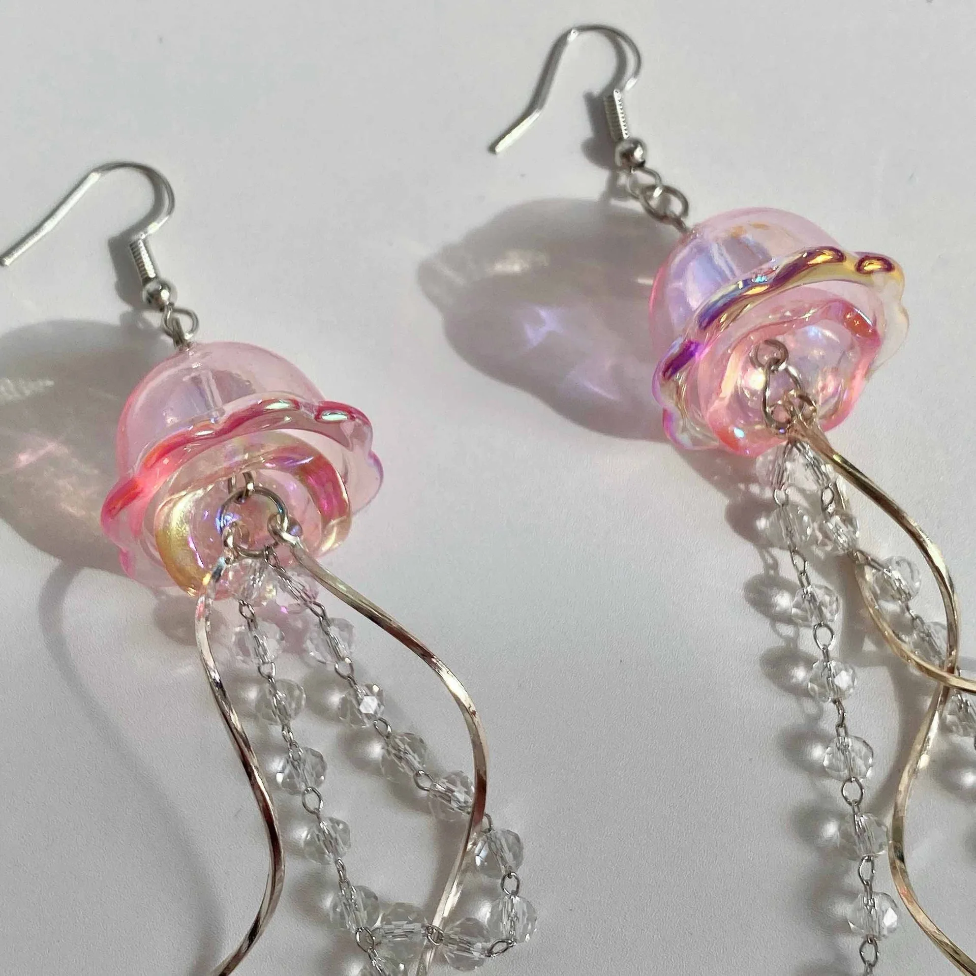 

​​Jellyfish Tassel Dangle Earrings Fashion Pendant Party Jewelry for Women, Elegant Charm Earring Gift​