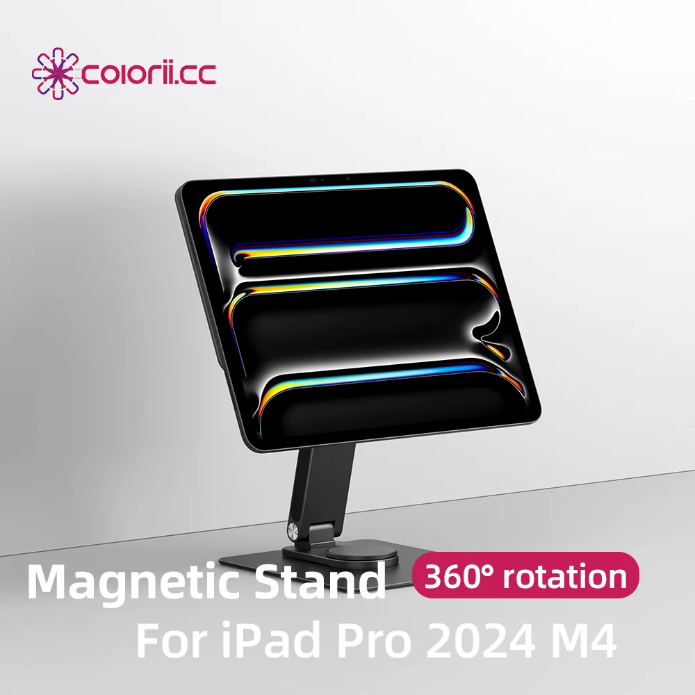 Magnético Suporte para Ipad Pro11 13 m4 2024 Suporte Dobrável Liga de Alumínio Tablet Montagem Suporte Ajustável Colorii.cc-hub