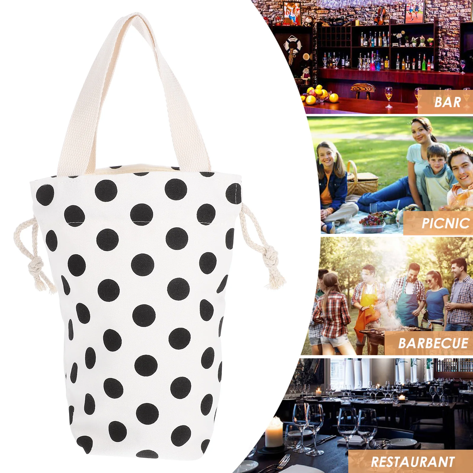 

Portable Glass Cup Heat Insulation Cover Canvas Water Bottle Sleeve Wear-Resistant Protective Cover Outdoor Cup Protector