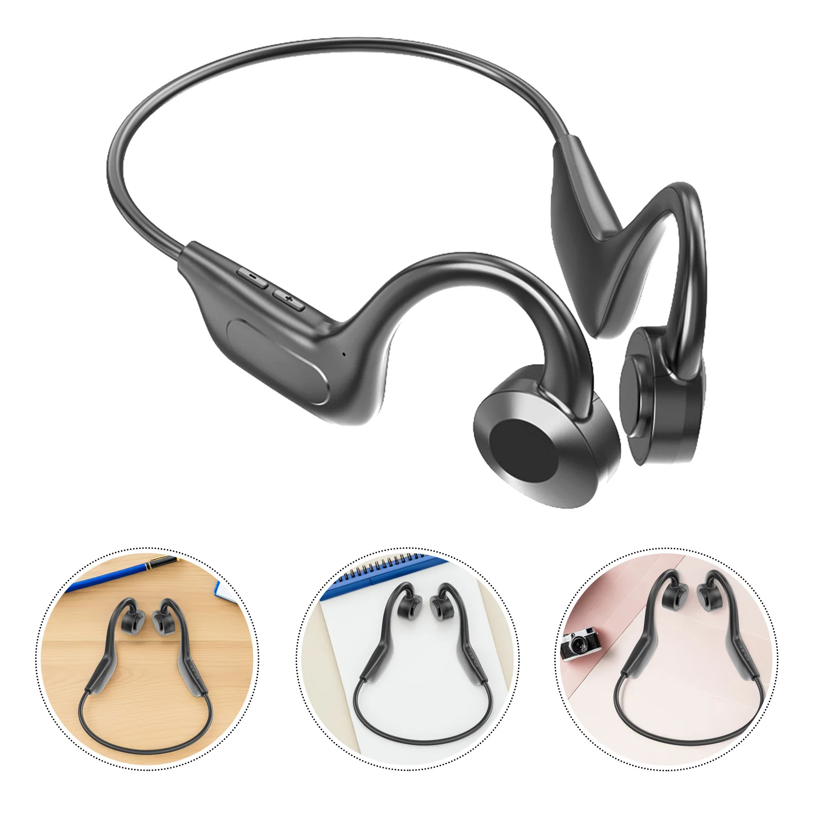 

Wireless Bone Conduction Headphone Cordless Headset 5.1 Comfortable Fit Sports Earbuds Wireless Headset