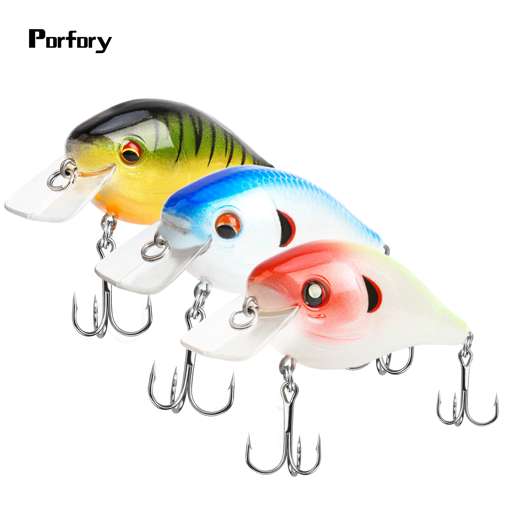 

Porfory KB05 1Pcs Crank Fishing Lure Bait Wobbler 12g 7cm Minnow Isca Artificial Lures Crankbait Leurre de Bass Pike Tackle