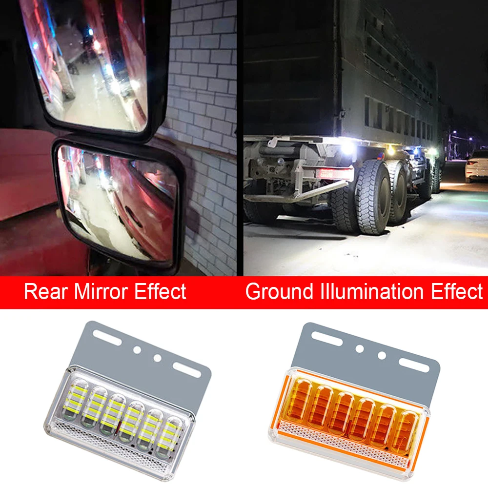 

4pc 24V 30 LED Car Truck Side Marker Lights Car External Lights Signal Indicator Lamp Warning Tail Light Trailer Lorry Universal