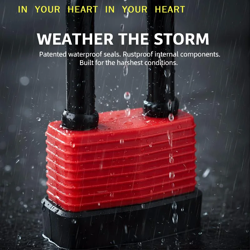 【X】Heavy Duty Waterproof Padlock 40mm Keyed Laminated Steel Lock Rust Resistant for Outdoor Gates Sheds Storage Security