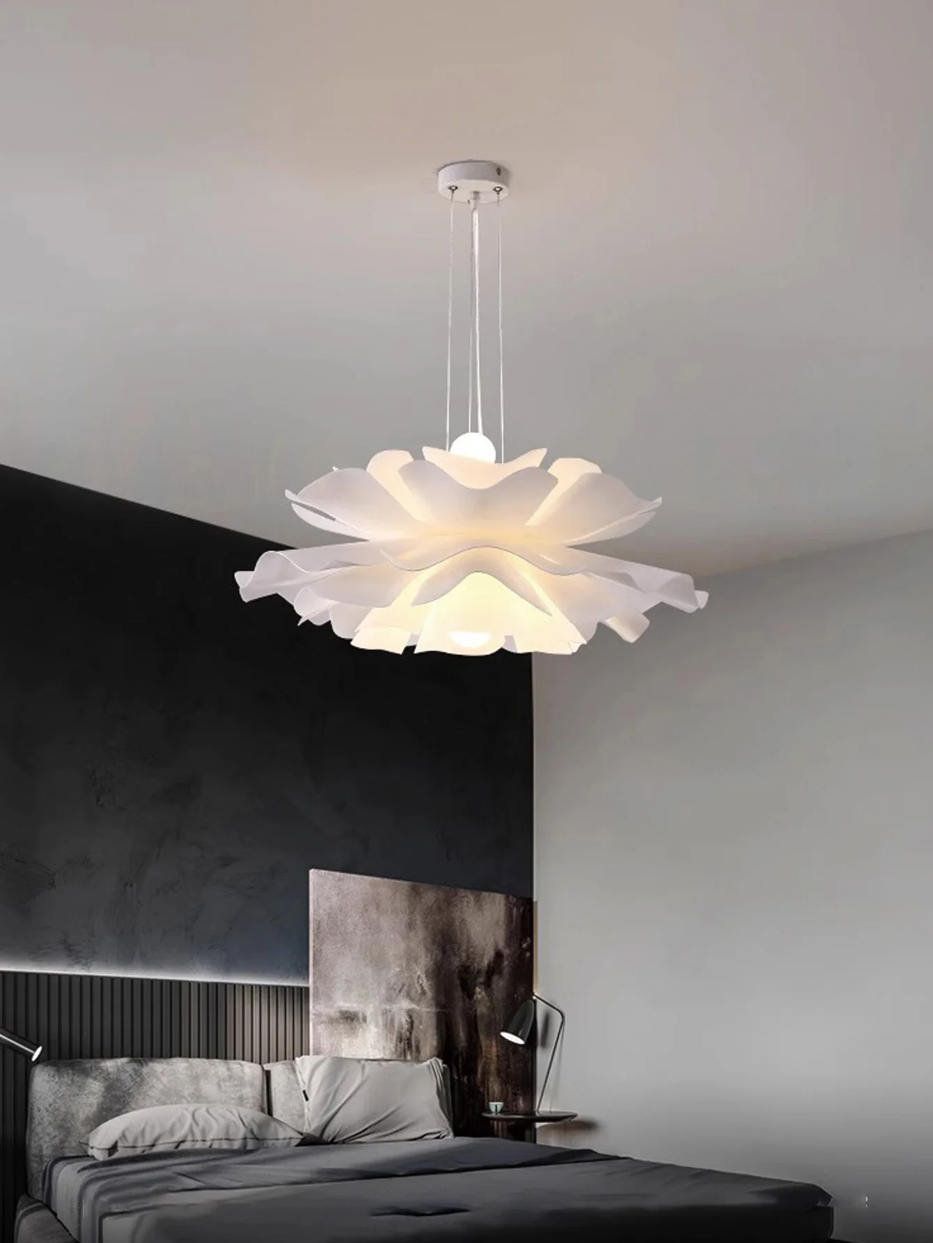 Modern Pendant Light Glossy Acrylic White 3 Color Dimmable Nordic American Italian for Living Room Bedroom Hotel Villa
