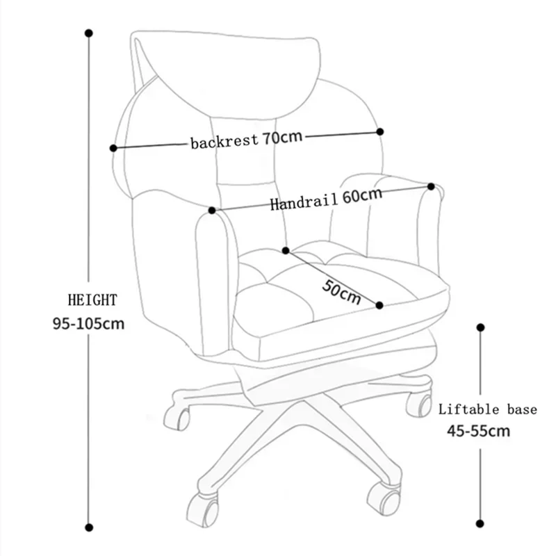 Single Sofa Computer Chair Household Office Bedroom Sedentary Recliner Chair Reclinable Electric Racing Swivel Chair