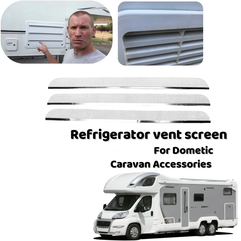 

3Pcs Stainless Steel Flying Insect Screen Mesh Refrigerator Vents Protects For Dometic RS 600 42149 Camping Caravan Accessories