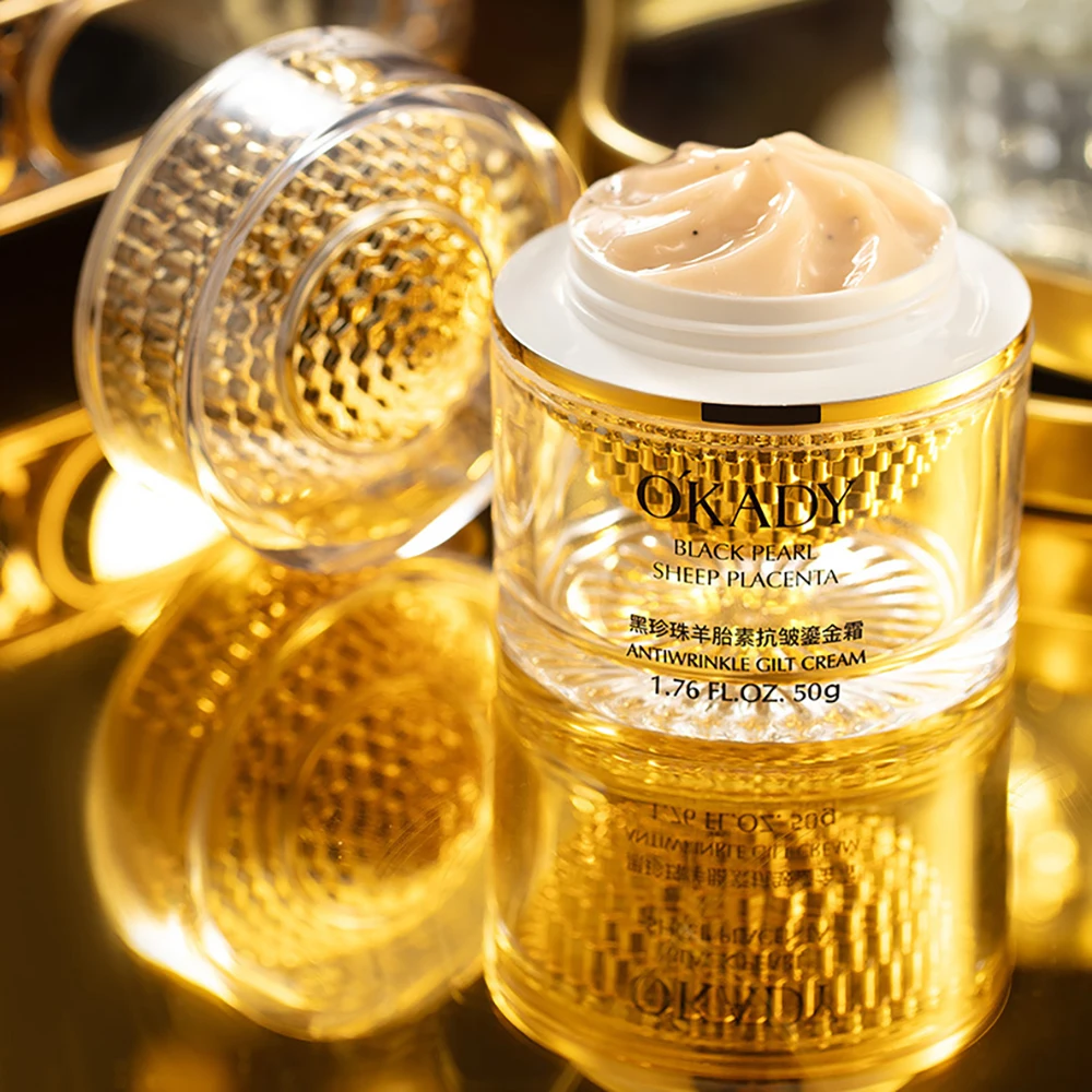 

Black Pearl Sheep Placenta Face Cream Reduce Wrinkles Skin Care Strengthen Skin Barrier Brighten Oil Control Smooth Beauty Cream