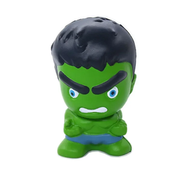 Marvel Disney Anime Dolls Spider-Man Hulk Iron Man Kawaii PU Stress Relief Squishy Toys Children Toy Christmas Gifts