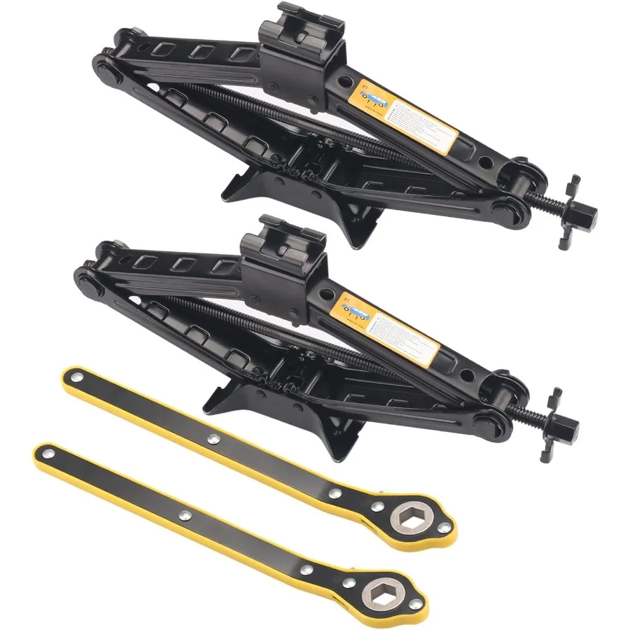 

Комплект из 2-х ножничных домкратов на 2 тонны для автомобиля с ручным приводом, портативный ремонтный инструмент, устойчивый к ржавчине, для легковых автомобилей, внедорожников, прицепов, универсалов.