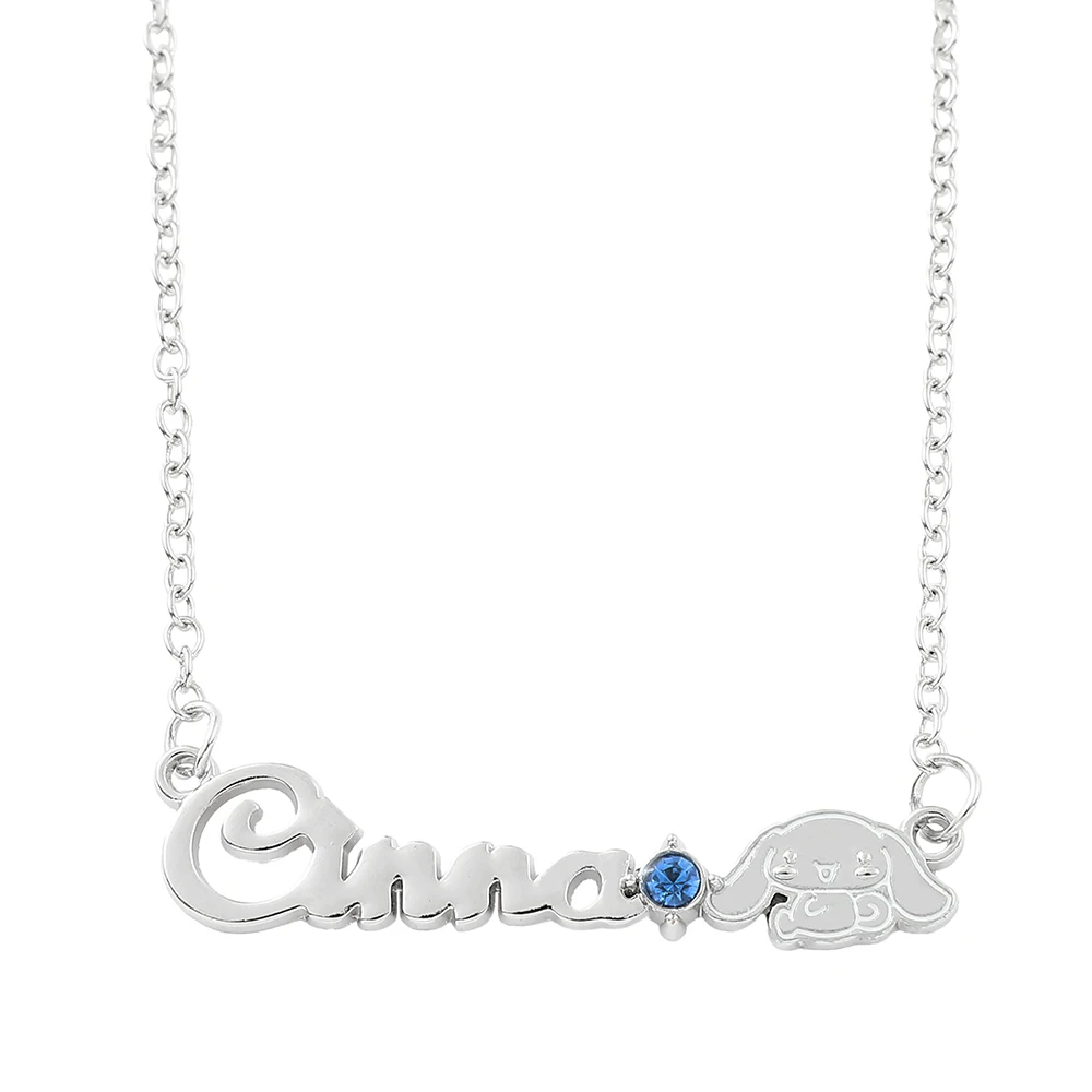 

Sanrio Cinnamoroll Necklace Sweet Cute Letter Pendant Neck Chain for Women Accessories Jewelry Gifts
