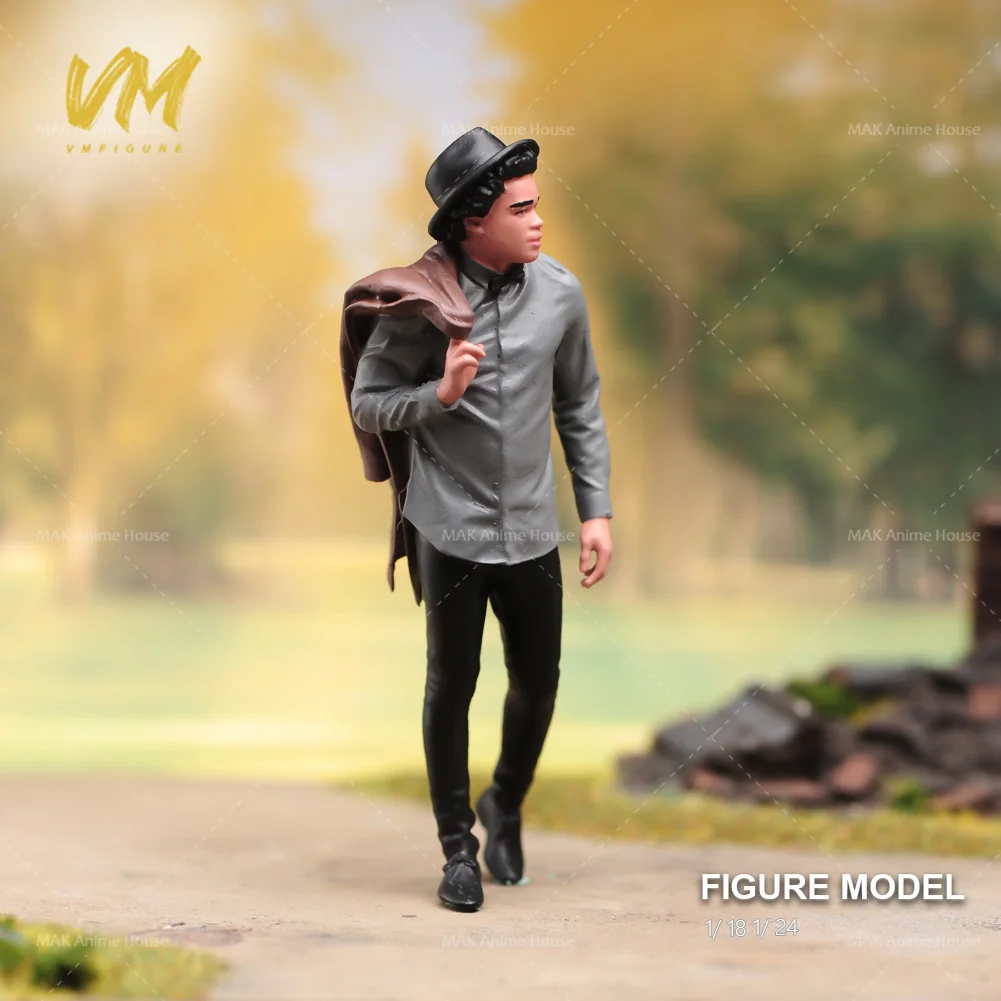 Miniaturen Figuren 1/87 1/64 1/43 1/24 1/18Afrikaanse Modieuze Mannen Vrouwen Koffie Drinken Model Creatieve Fotografie Scène Speelgoed