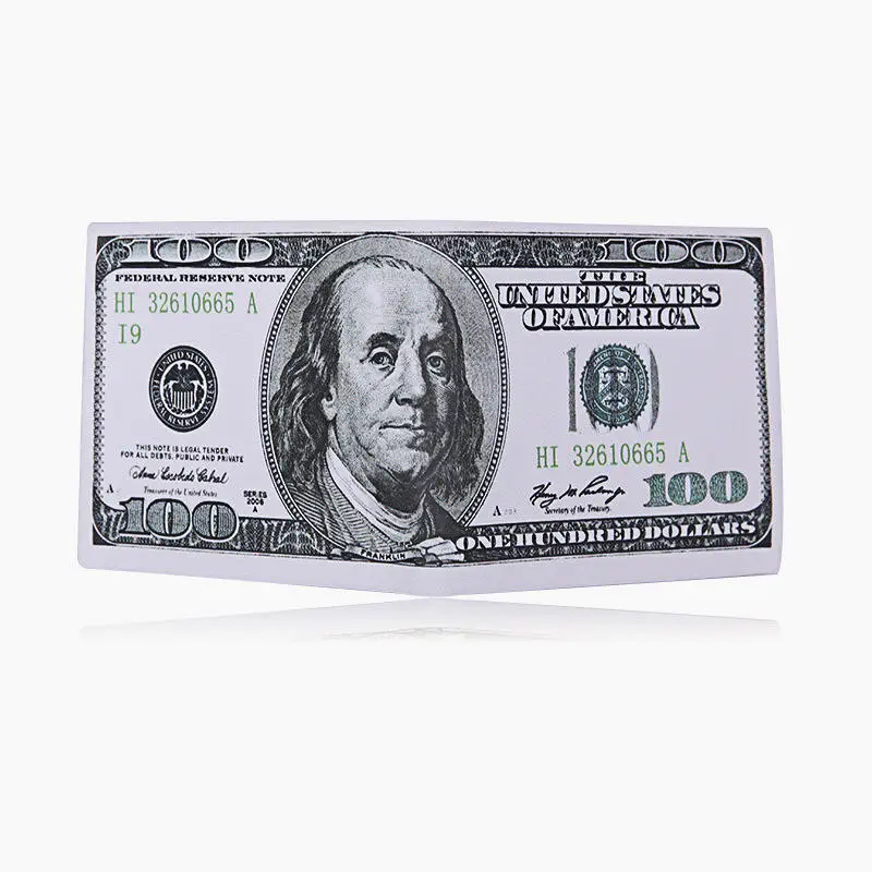Men Money Canvas Wallets Credit ID Card Holder Bags Purses Currency Notes Pattern Insert Picture Cash Coin Dollars Euro Wallet