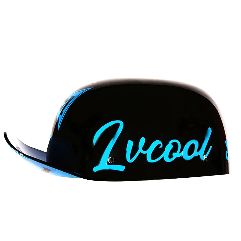 LVCOOL 2023 Baseball Cap Helmet Motorcycle Helmets Summer Open Face Scooter for Cruiser Chopper Gangster Men Women B