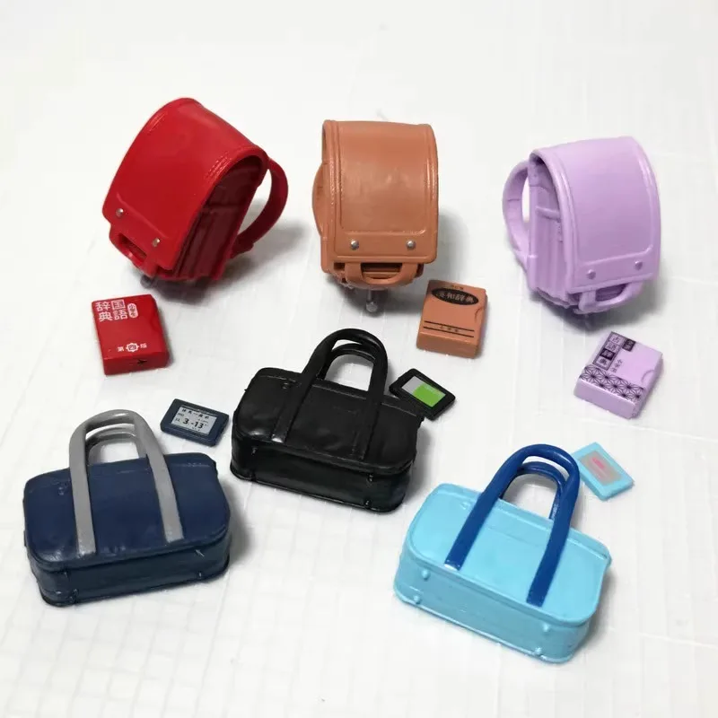 

1:12 Mini School Bag Backpack Handbag Model Props Miniature Gacha Ornaments Collect Boy Toys Figure