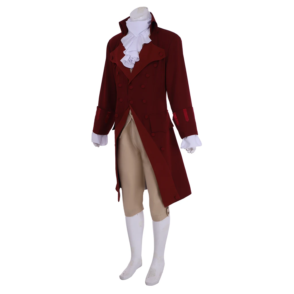 Musical Hamilton Cosplay Burr Costume Victorian Regency Military Uniform Aristocrat Gentleman Suit Colonial Baroque Outfits