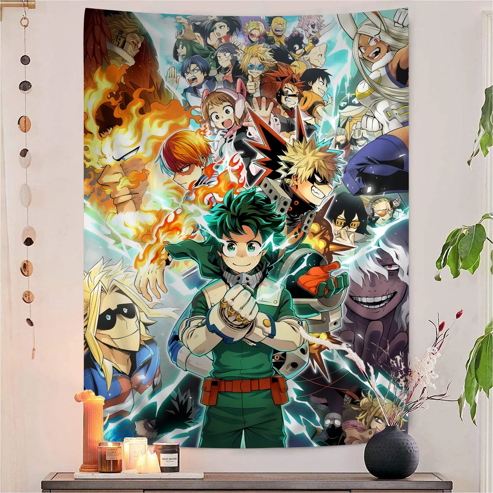 

Japanese Anime My Hero Academia Chart Tapestry For Living Room Home Dorm Decor Art Home Decor