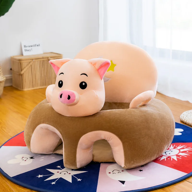 Newborn Baby Cute Cartoon Baby Sofa Cover Learning To Sit Seat Feeding Chair Case Kids Sofa Skin Infant Seat Sofa Without Cotton