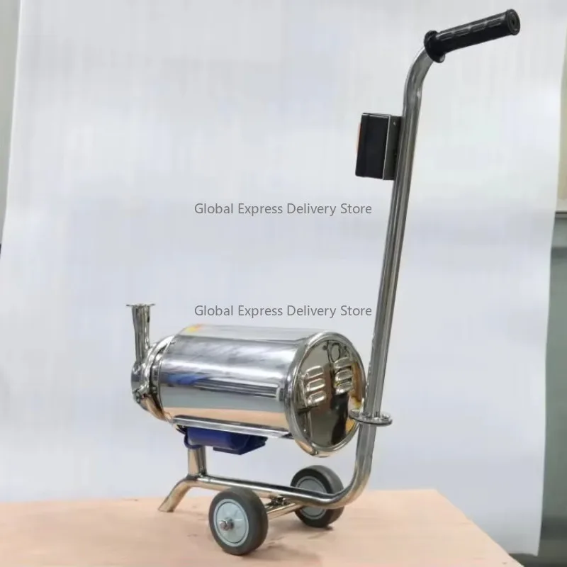 Sanitary Stainless Steel SS304 Tri Clamp Milk Pump 0.75KW 120V/60HZ Single Phase Centrifugal Pump with Trolley for Food Industry