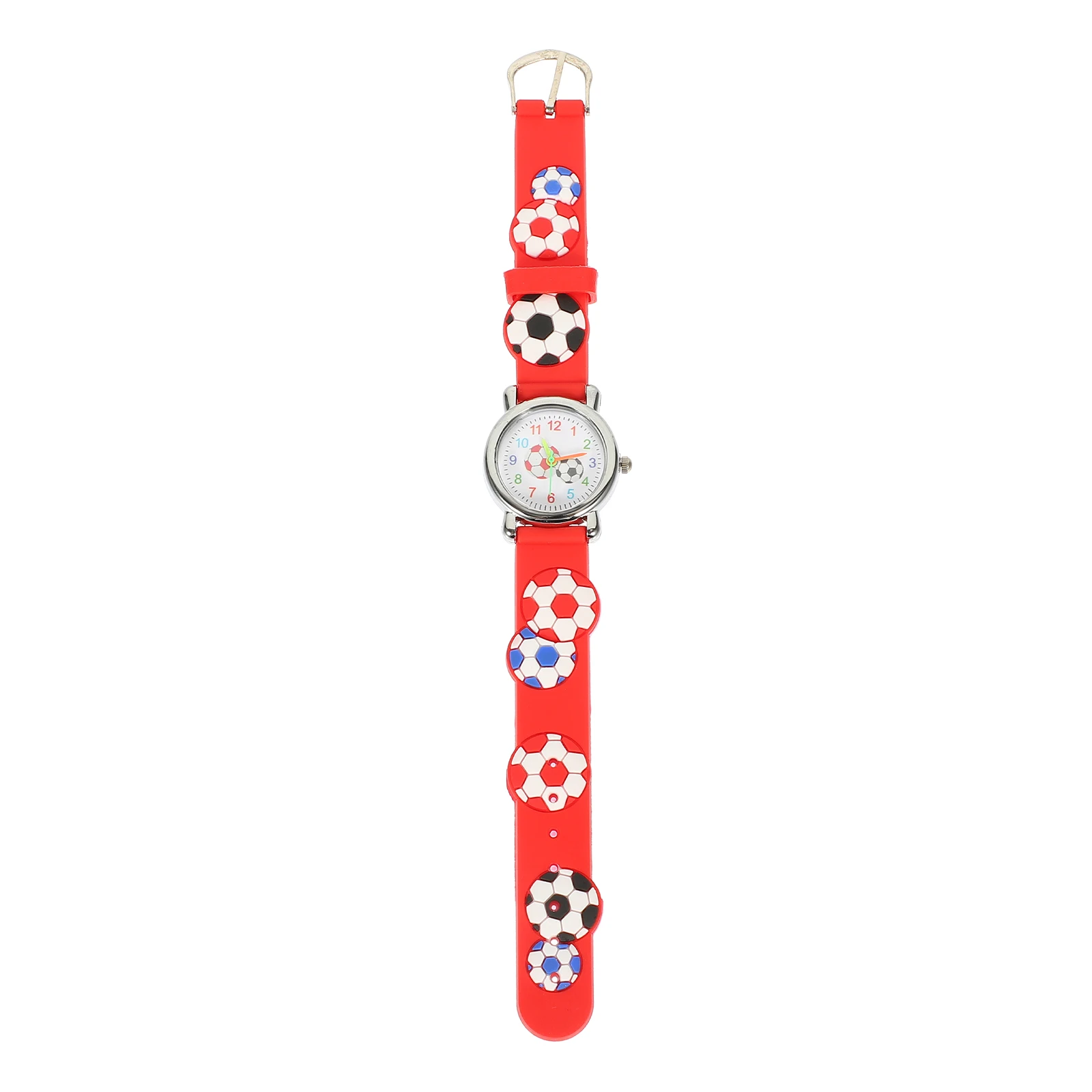 

Football Pattern Kids Watch Stainless Steel Plastic Cartoon Soccer Ball Design For Boys Girls Learning Watches