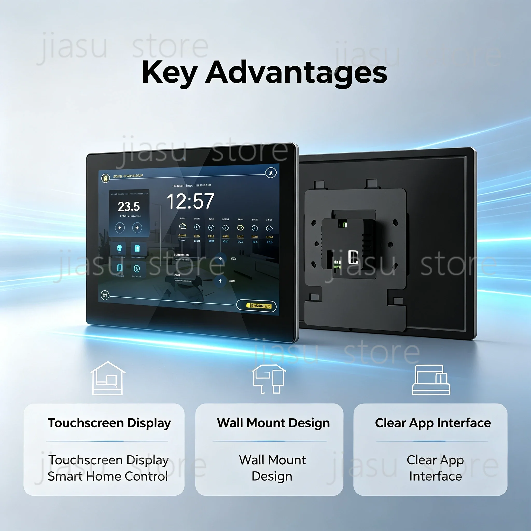 RK3568 Quad-core 2G Memory, Embedded Wall-mounted Central Control Panel WiFi Power Supply, Smart Home Central Control End Point