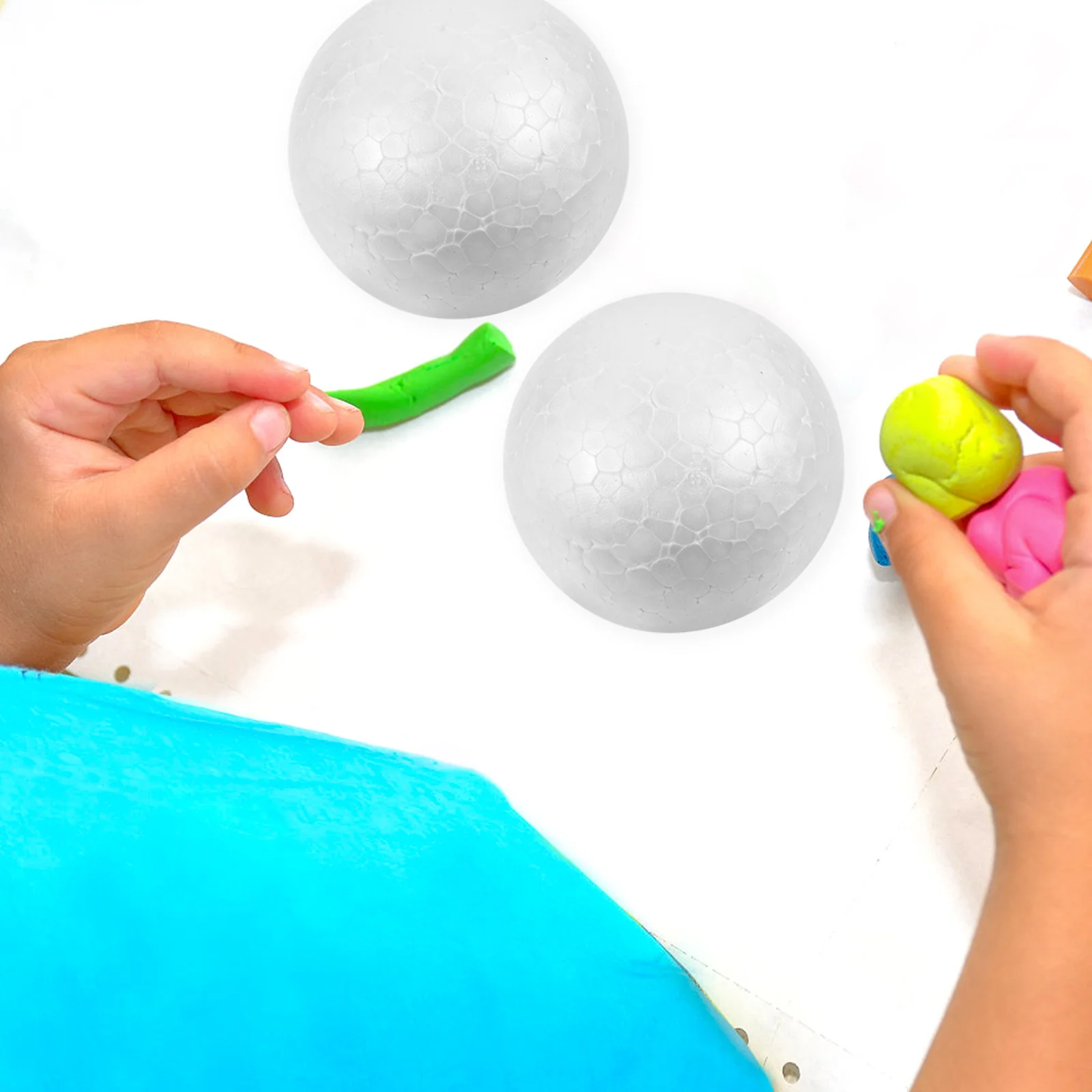 

25pcs Foam Balls Craft Projects DIY Children Activities Church Home Christmas New Years Winter Paint Color Pin Glue Educational