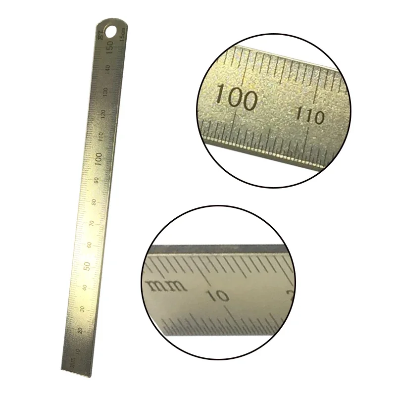 

1pcs Dental Steel Ruler Clear Scale Ruler Dental Measuring Tool Dental Materials