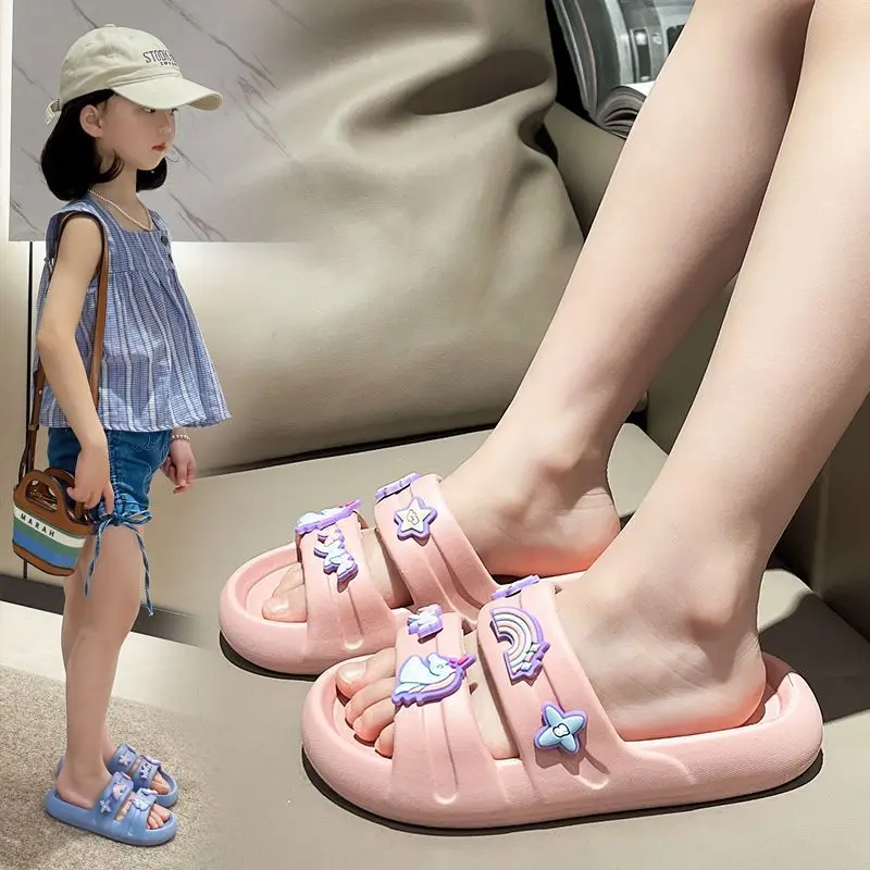 

Kids Summer Cartoon Anti-slip Indoor Mules & Clogs Cute Sweet Breathable Beach Super Light High Appearance Value