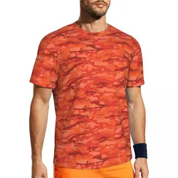 Camo Military T-Shirt Men Orange Camouflage Streetwear Gym T Shirts Breathable Summer Hip Hop Tees Graphic Big Size Clothes