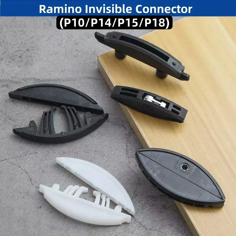 50PCS P10 P18 Ramino Invisible Connector Fastener Fixed Furniture Plate Laminate P10 P18 Disassembly Parts Slotting Machine