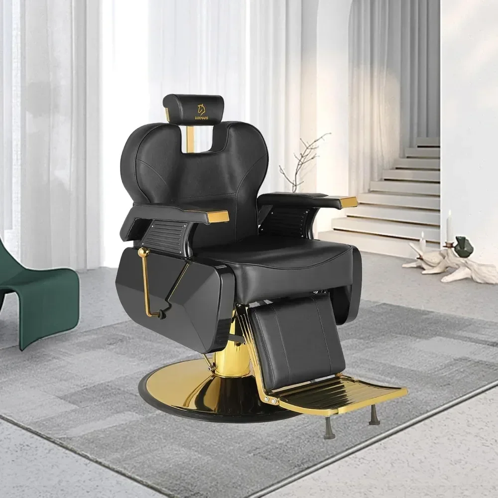 for Barbershop Hair Salon Equipment Styling Chair with Heavy Duty Hydraulic Pump