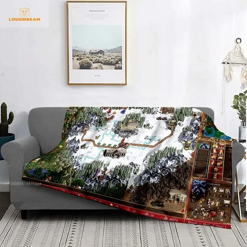 Heroes of Might & Magic 3 Blankets Flannel Winter Plaid Anime Multi-function Lightweight Throw Blanket for Bed Car Bedspreads