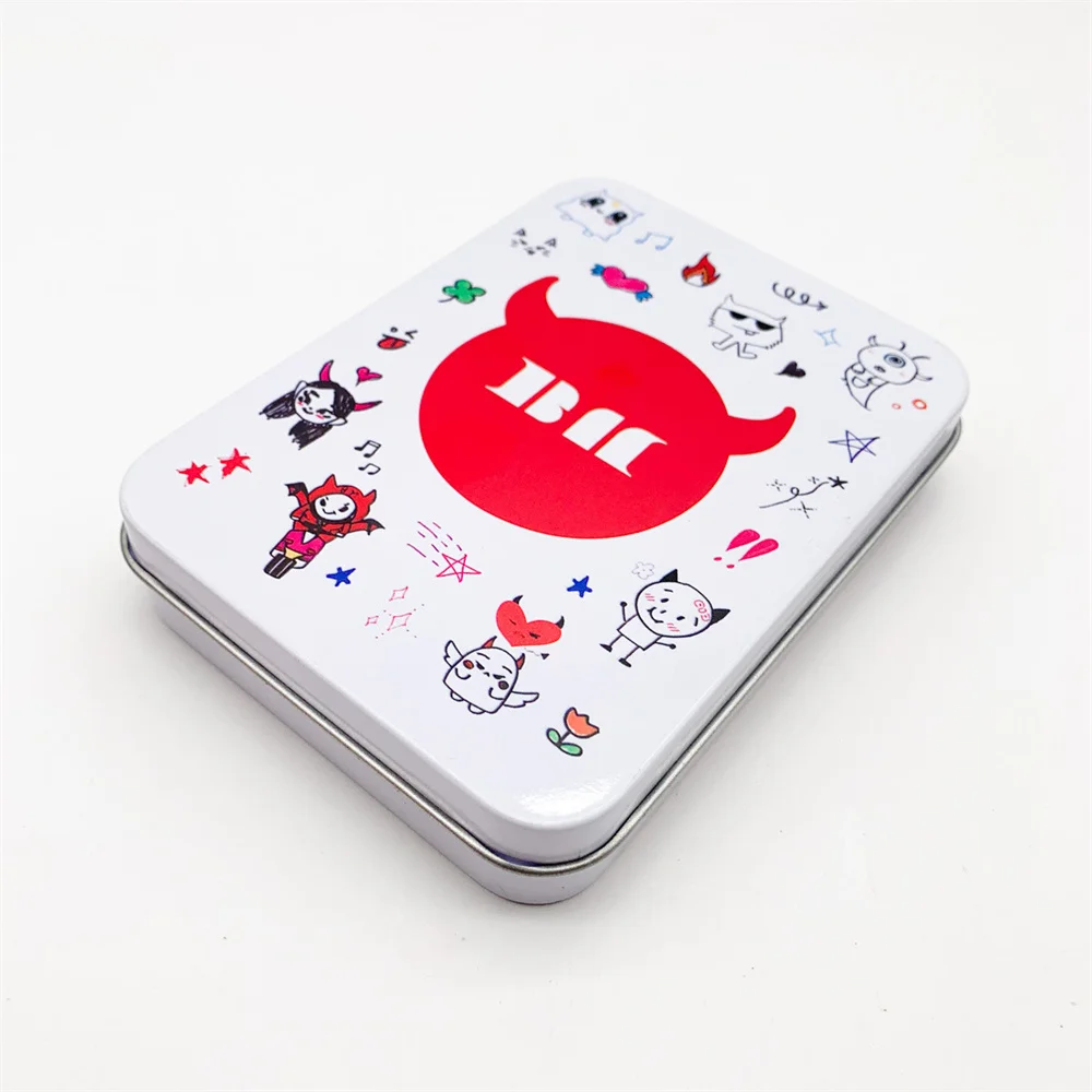 Kpop Babymonster Cartoon Cute Iron Box Student Stationery Desktop Storage Box Flip Cover Storage Box RUKA ASA PHARITA Fans Gifts