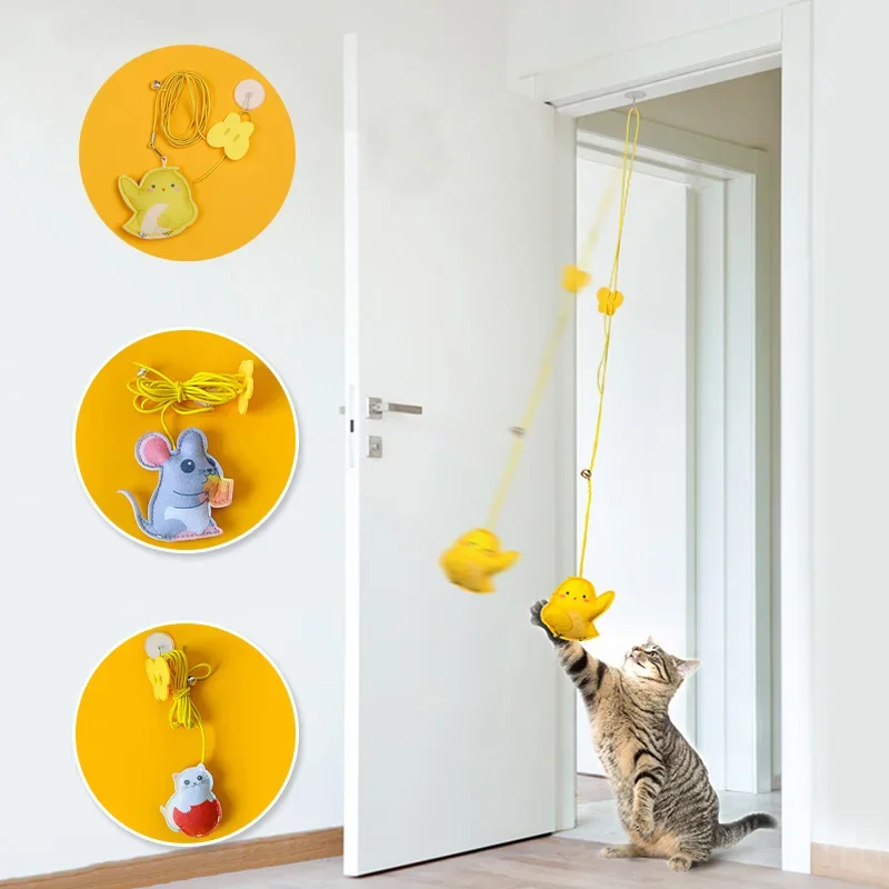 

Interaktives Katzenspielzeug zum Aufhängen, Simulation, Katzenspielzeug, lustiges selbsthey, interaktives Spielzeug zum Spielen