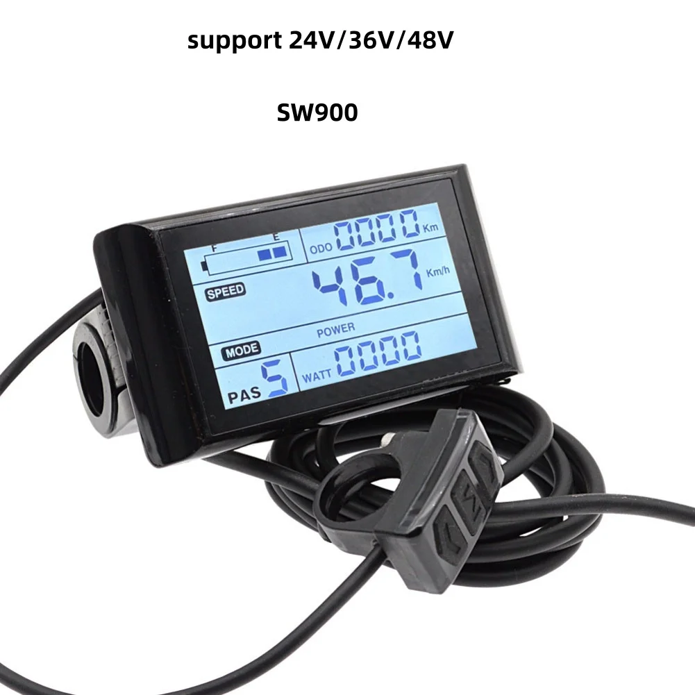 

Ebike Speed Regulating Instrument Protocol 2 SW900 LCD Display 7pin Suitable for 24V 36V 48V Electric Bike Use