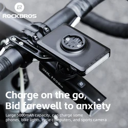 Luz de bicicleta ROCKBROS con batería integrada de 5000mAh luz de bicicleta con carga tipo C lámpara de ciclismo impermeable linterna para manillar