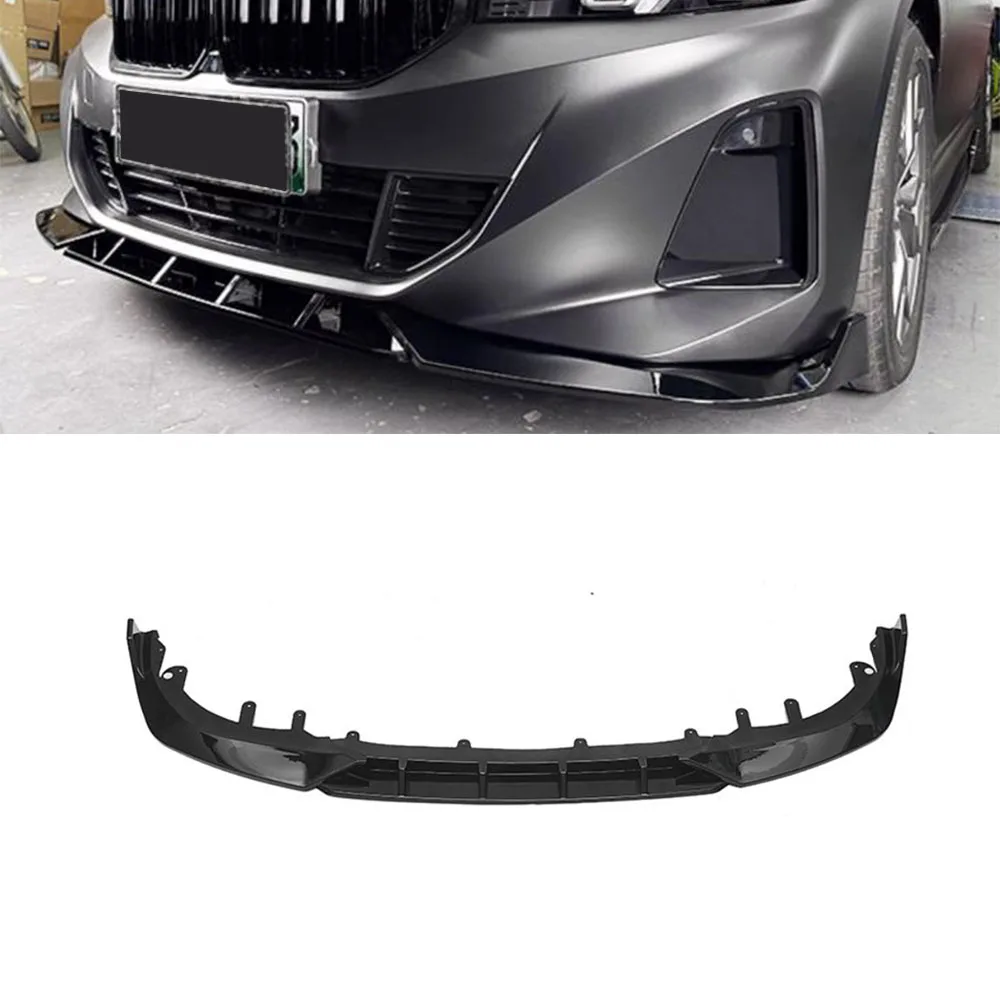 Car Front Lip Chin Bumper Body Kits Aprons For BMW eDrive 35L 2022 M Style Front Bumper Spoiler Lip Splitter ABS Glossy Black