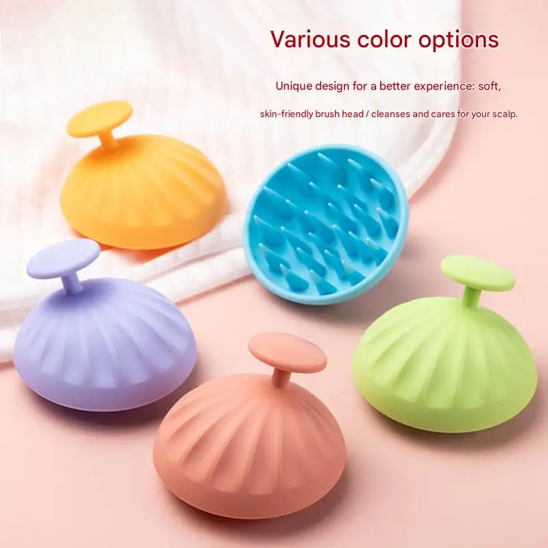 

Набор из 3 домашних массажных щеток для мытья волос, очищающий массажный инструмент для кожи головы, портативная и легко держаемая силиконовая щетка для ванны/волосы Wa
