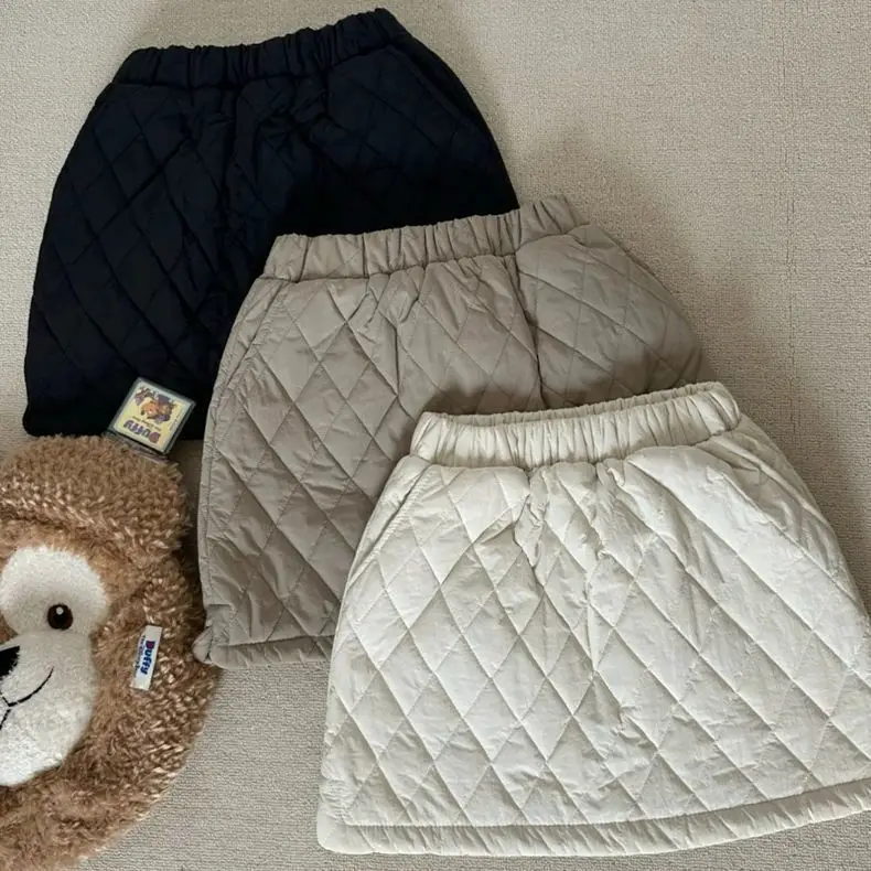 

Юбка для маленьких девочек, осенне-зимняя одежда с хлопковой подкладкой для маленьких детей, клетчатые детские корейские юбки трапециевидной формы для малышей от 2 до 12 лет