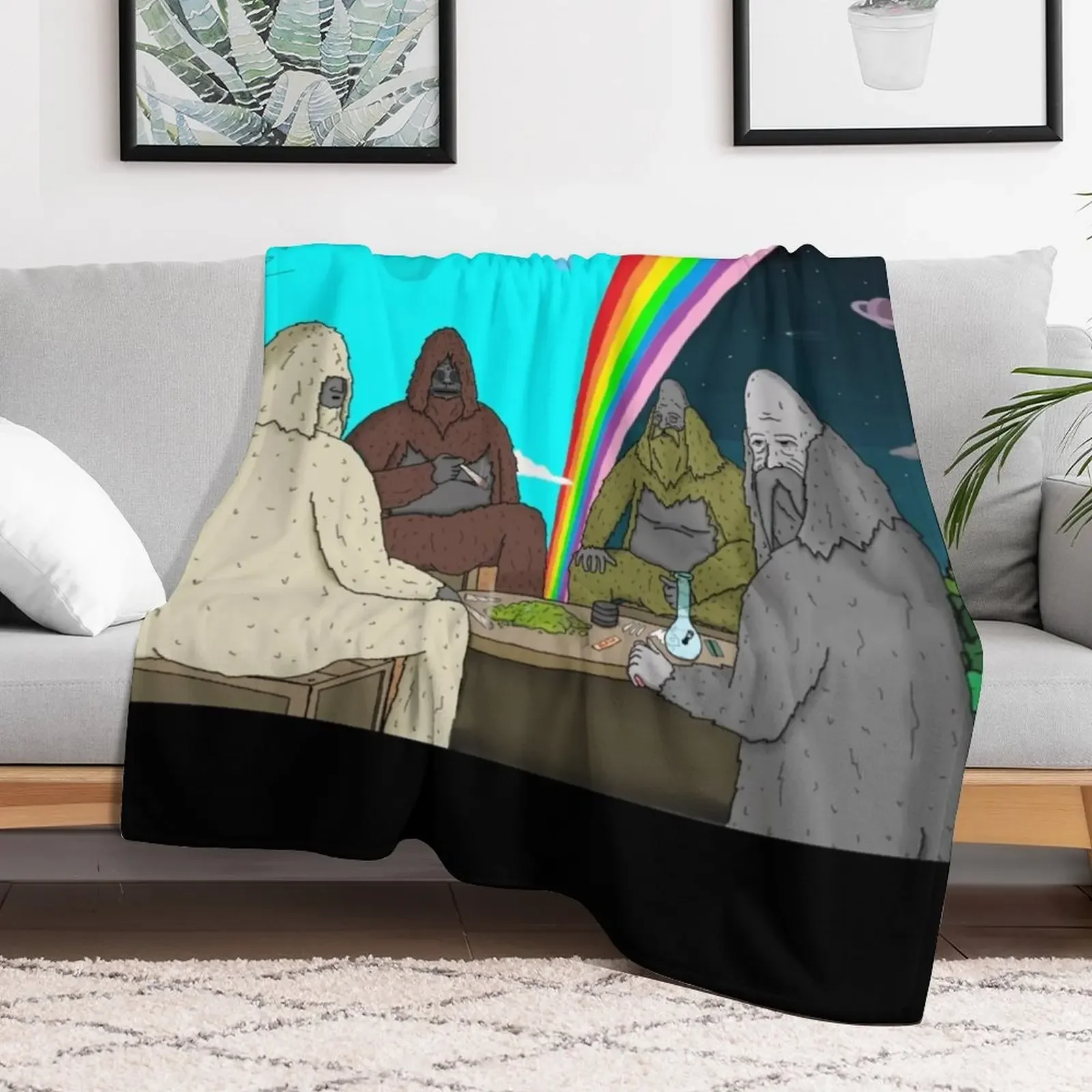 Secret sasquatch society Throw Blanket Travel Soft Beds Decorative Sofa Blankets