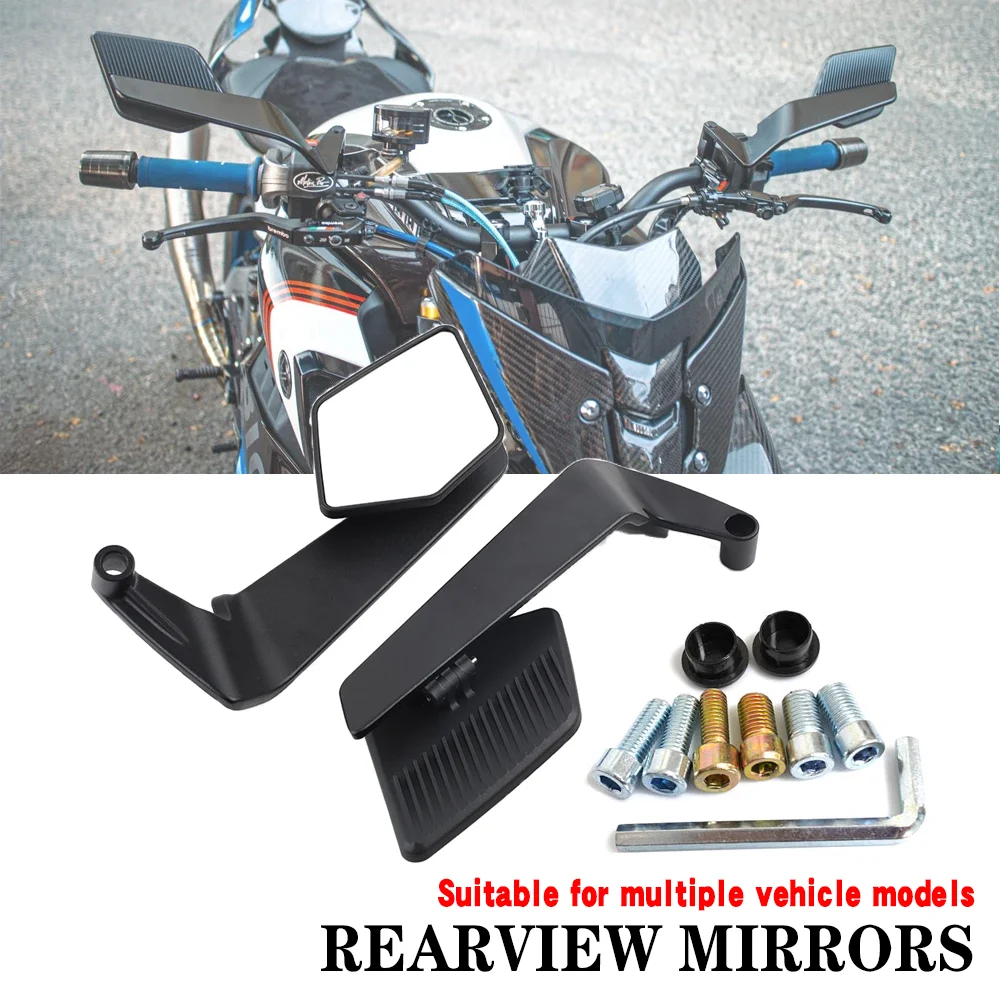 

Motorcycle Accessories Mirrors Stealth Winglets Mirror To Rotate Adjustable Mirrors For YAMAHA MT 03 07 09 R1 R3 R7 XMAX