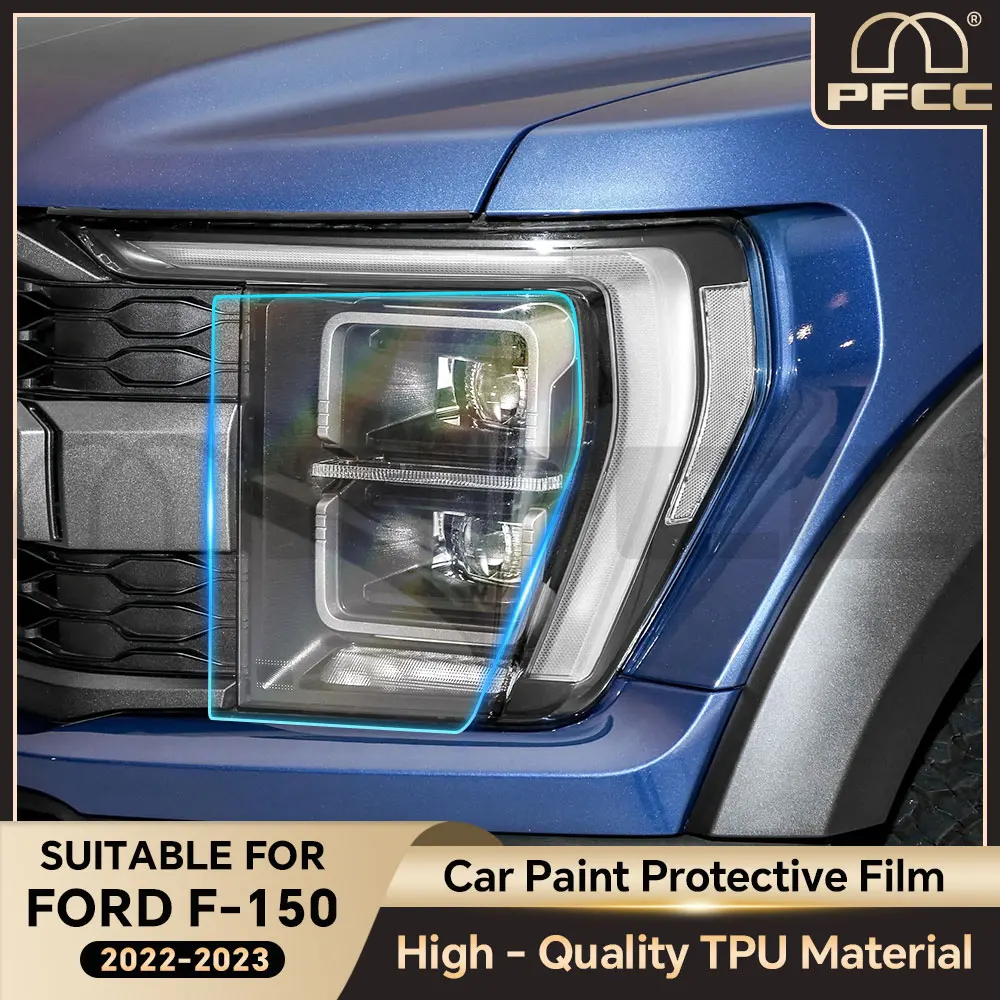 

For Ford F-150 2022 2023 Headlight Rearview Mirror Sticker PPF Paint Transparent Clear TPU Car Protection Film Pre Cut Decal