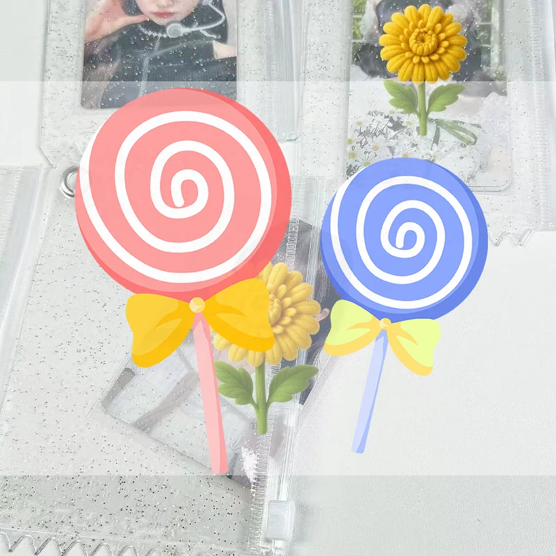 Clear Glitter Kpop Photocard Holder 5-10Pcs with Zipper Bead Chain Fashion Photo Card Case for Concert Souvenir