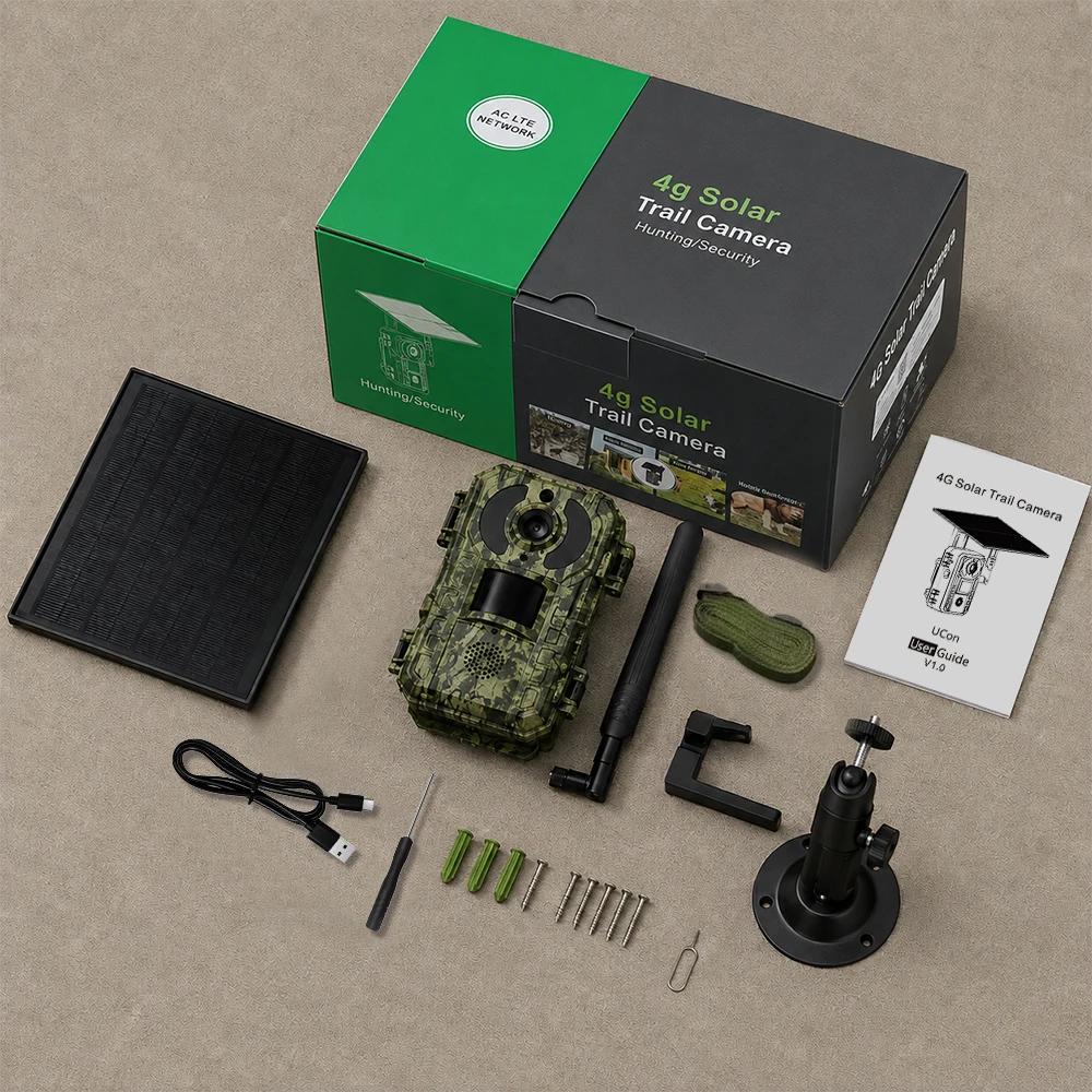 EU 4G Cellular 2K Battery Solar PIR Motion Activated Wildlife Hunting Trail Camera IP65 Outdoor Night Vision No Red Exposure image 6