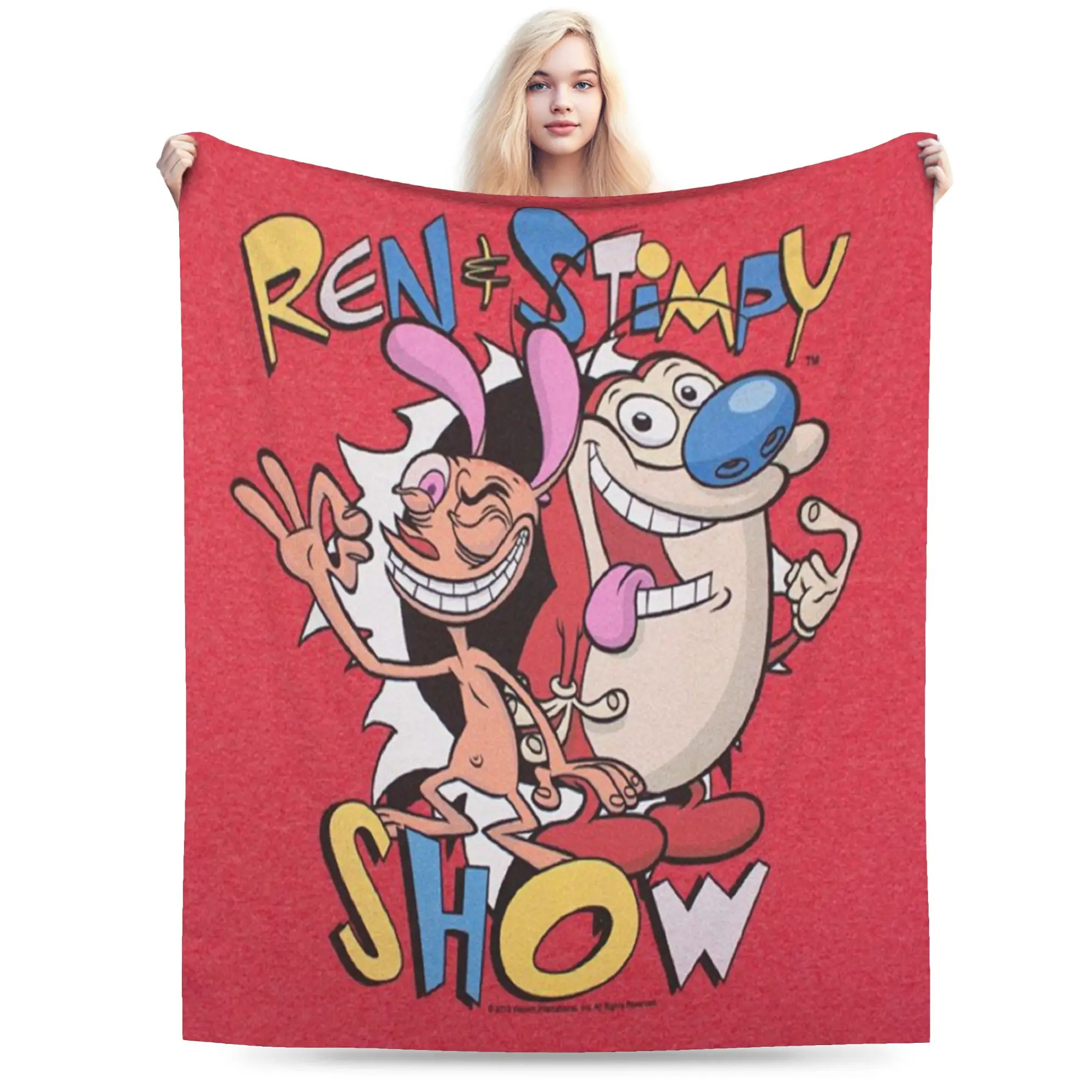 Comfort  Duo Rucksack Ren & Stimpy  Blanket Accessories Sofa Decorative  Blanket Throw Ultra-Soft Flannel for Bedroom